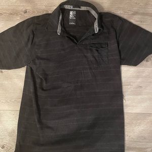 Billabong Gray Black Mens Polo shirt Large